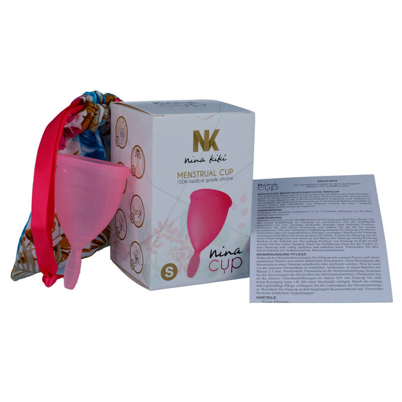 NINA KIKÍ - COPO MENSTRUAL ROSA - TAMANHO S - Sexshoptuga  Sexshoptuga 