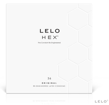 LELO - CAIXA DE PRESERVATIVO HEX 36 UNIDADES - Sexshoptuga 