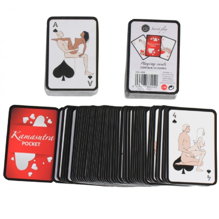 SECRETPLAY - CARTAS DE JOGO KAMASUTRA DE BOLSO (ES/EN/PT/IT/FR/DE) - Sexshoptuga  Sexshoptuga 