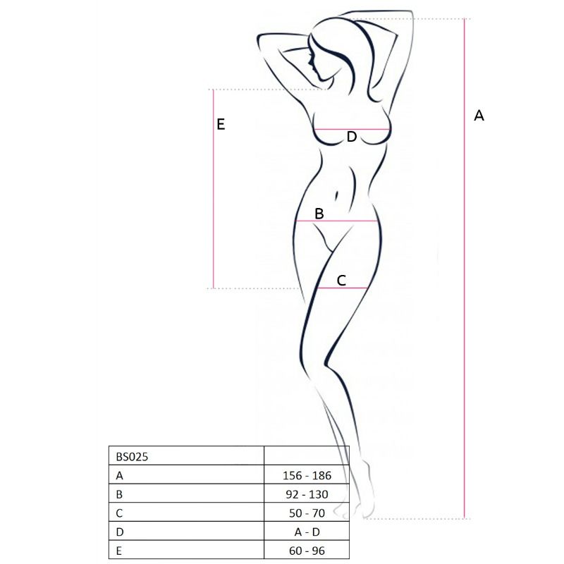 PASSION - MULHER BS025 BODYSTOCKING VESTIDO PRETO ESTILO TAMANHO ÚNICO - Sexshoptuga 