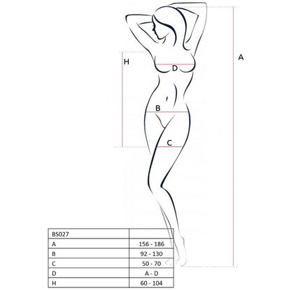 PASSION - MULHER BS027 BODYSTOCKING VESTIDO VERMELHO ESTILO TAMANHO ÚNICO - Sexshoptuga 