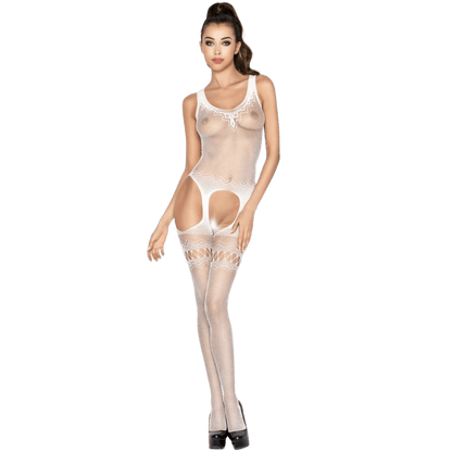 PASSION - MULHER BS038 BODYSTOCK BRANCO TAMANHO ÚNICO - Sexshoptuga 