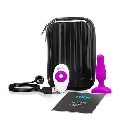 B-VIBE - NOVICE CONTROLE REMOTO PLUG ANAL FÚCSIA - Sexshoptuga 