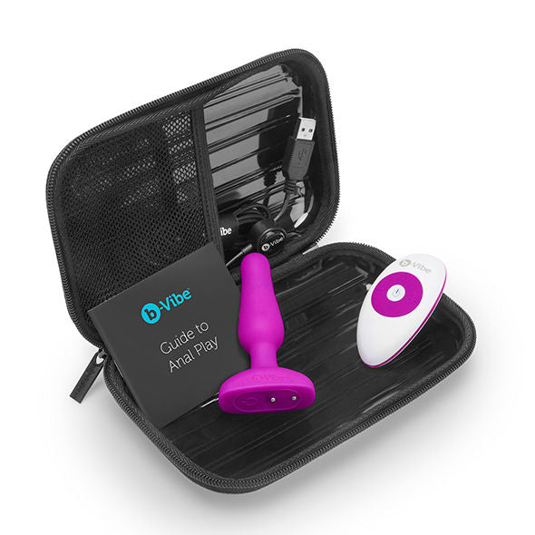 B-VIBE - NOVICE CONTROLE REMOTO PLUG ANAL FÚCSIA - Sexshoptuga 