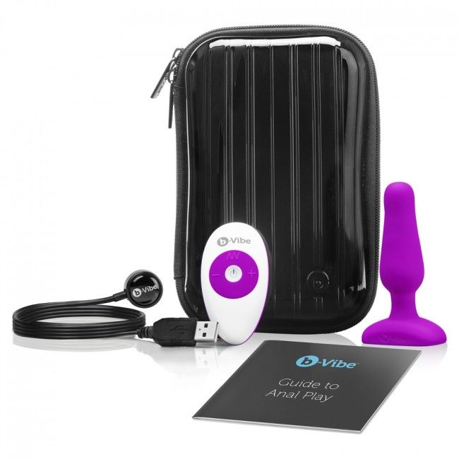 B-VIBE - NOVICE CONTROLE REMOTO PLUG ANAL FÚCSIA - Sexshoptuga 