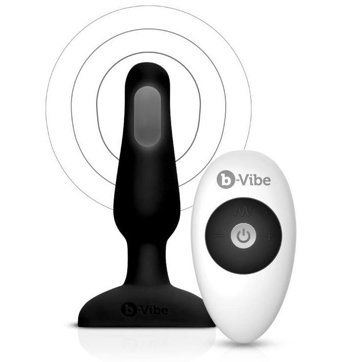 B-VIBE - PLUG ANAL DE CONTROLE REMOTO NOVICE PRETO - Sexshoptuga  Sexshoptuga 