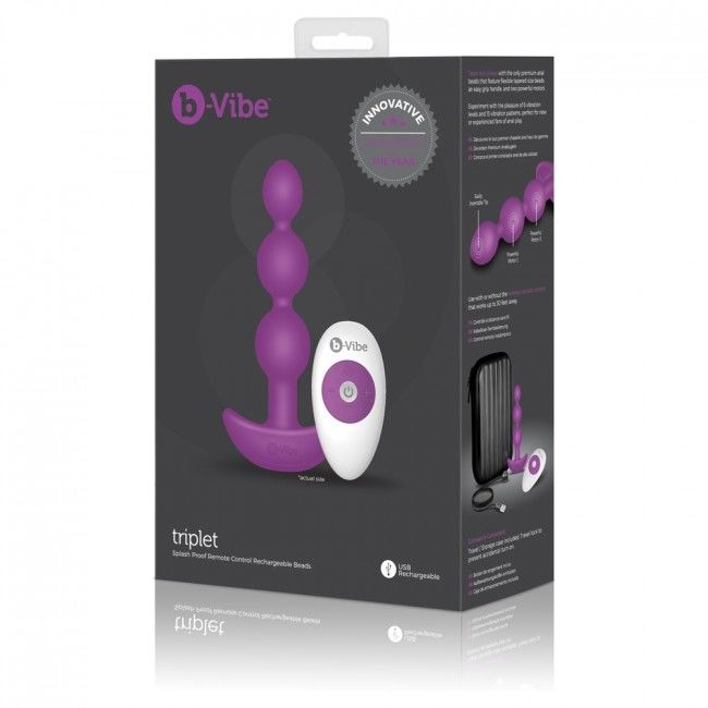 B-VIBE - TRIPLET ANAL CONTAS DE CONTROLE REMOTO ROSA - Sexshoptuga 