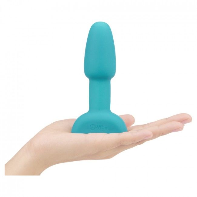 B-VIBE - RIMMING CONTROLE REMOTO PLUG ANAL PETITE TEAL - Sexshoptuga 