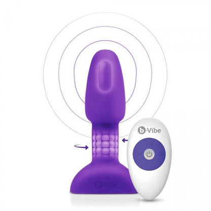 B-VIBE - RIMMING CONTROLE REMOTO PLUG ANAL PETITE LILAC - Sexshoptuga 