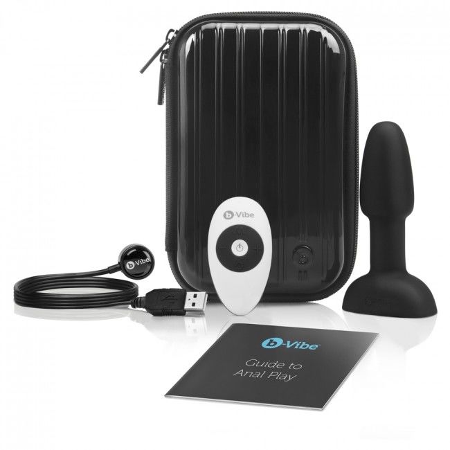 B-VIBE - PLUG ANAL DE CONTROLE REMOTO RIMMING PETITE PRETO - Sexshoptuga  Sexshoptuga 