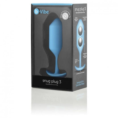 B-VIBE - PLUG ANAL SNUG 3 AZUL CÉU - Sexshoptuga 