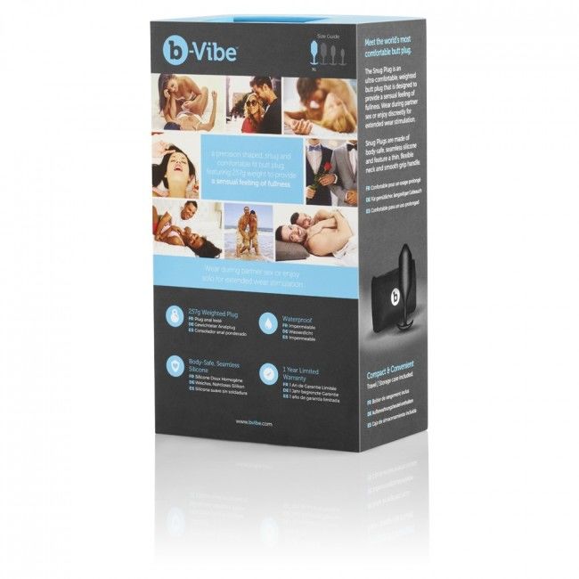 B-VIBE - PLUG ANAL SNUG 4 PRETO - Sexshoptuga 