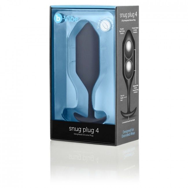 B-VIBE - PLUG ANAL SNUG 4 PRETO - Sexshoptuga  Sexshoptuga 