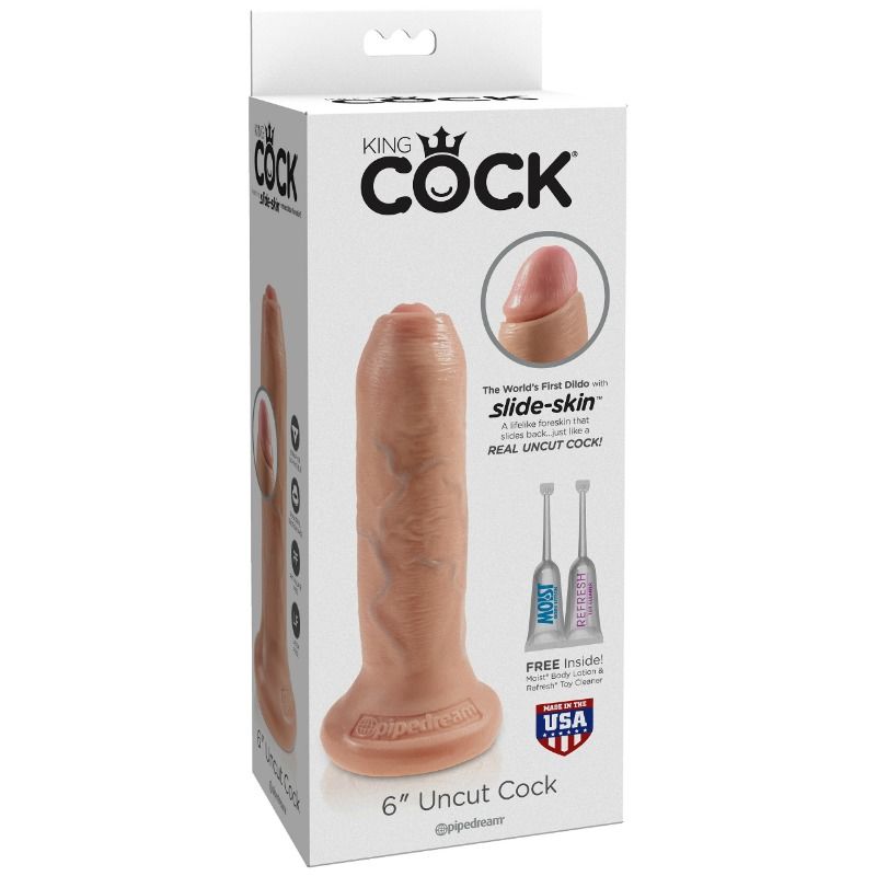 KING COCK - DILDO REALÍSTICO CARNE SEM CORTES 15 CM - Sexshoptuga  Sexshoptuga 