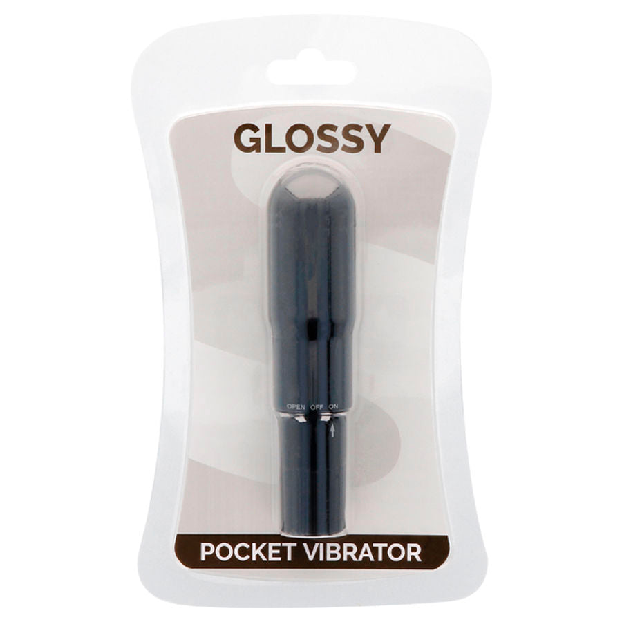 GLOSSY - VIBRADOR DE BOLSO PRETO - Sexshoptuga 