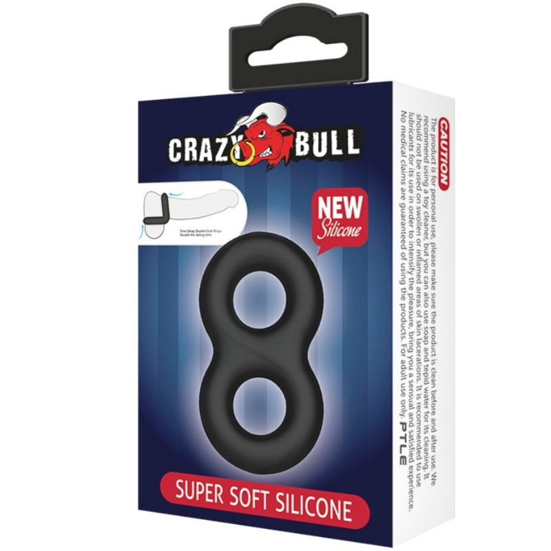 CRAZY BULL - ANEL DUPLO DE SILICONE MÉDICO - Sexshoptuga  Sexshoptuga 