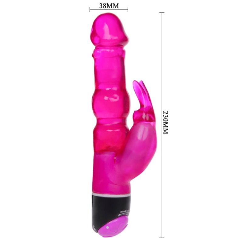 BAILE - VIBRADOR WAVES OF PLEASURE FANTASY COM COELHO 23 CM - Sexshoptuga  Sexshoptuga 