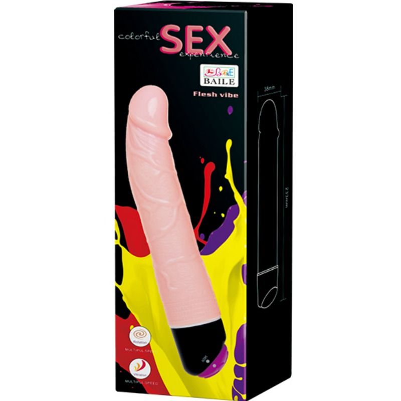 BAILE - VIBRAO E ROTAO SEXUAL COLORIDA 24 CM - Sexshoptuga 