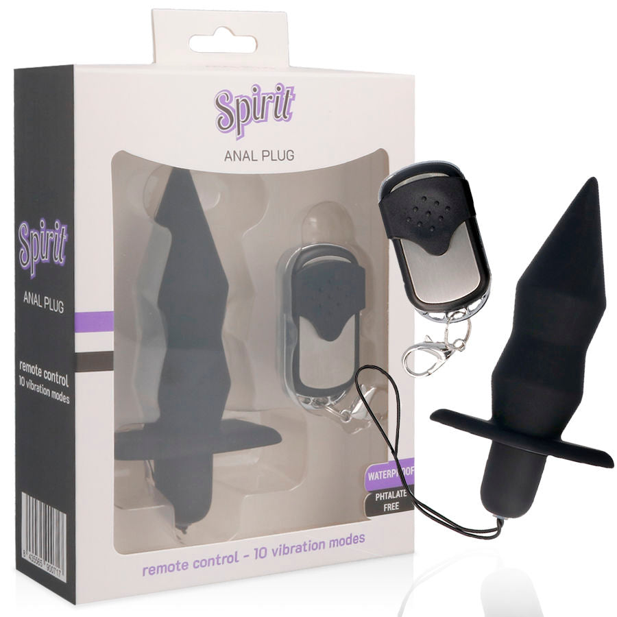 SPIRIT - PLUGUE ANAL DE CONTROLE REMOTO PRETO - Sexshoptuga 