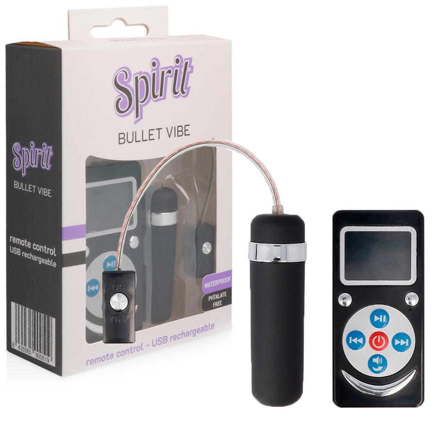 SPIRIT - BALA VIBRATÓRIA PREMIUM PRETO - Sexshoptuga 