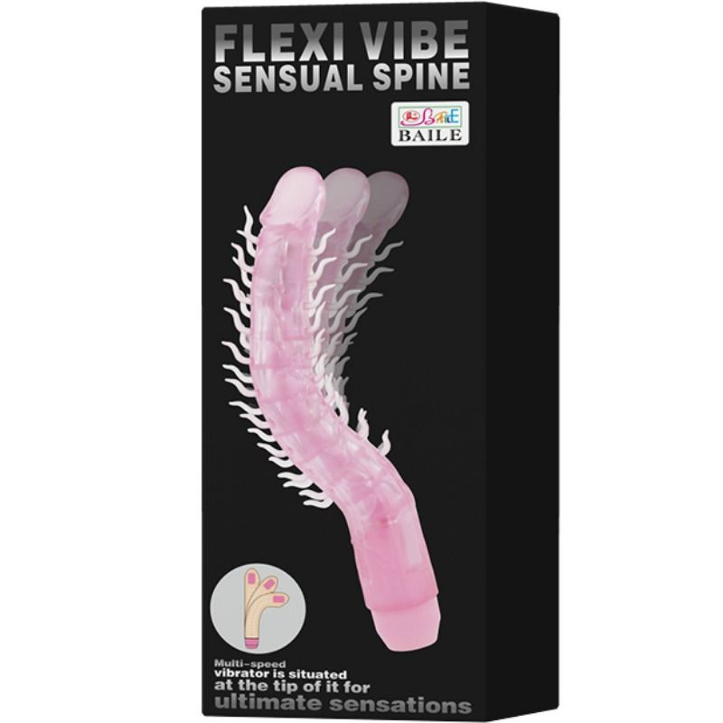 BAILE - FLEXI VIBE SENSUAL SPINE DILDO VIBRATÓRIO DOBRVEL 23.5 CM - Sexshoptuga 