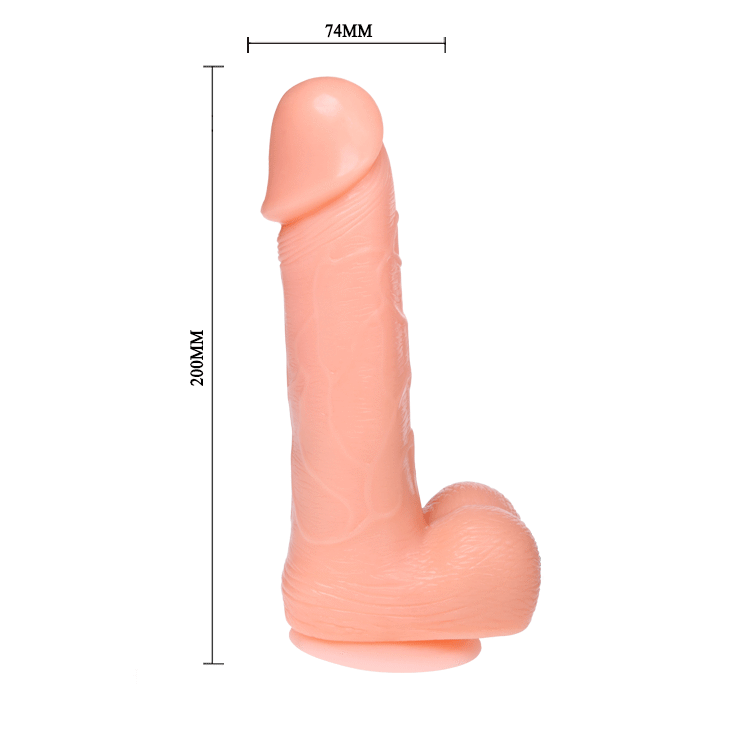 BAILE - VIBRAO E ROTAO DILDO DONG REALISTA 20 CM - Sexshoptuga 