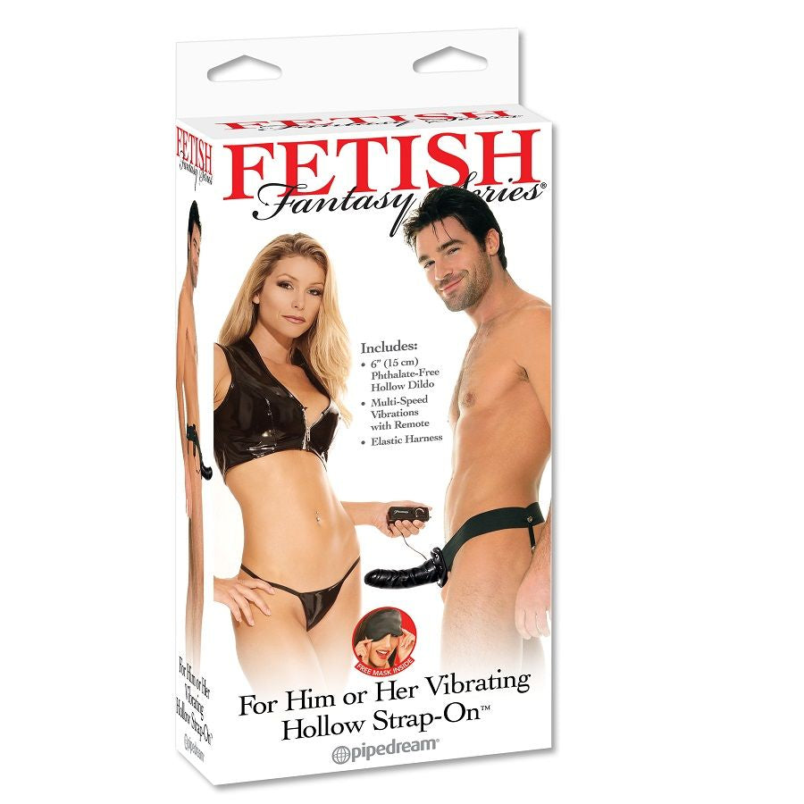 FETISH FANTASY SERIES - VIBRANDO STRAP-ON OCO PARA ELA OU ELE PRETO - Sexshoptuga  Sexshoptuga 