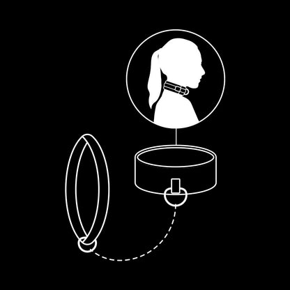 FETISH SUBMISSIVE - COLAR DE CORRENTE COM FORRO DE NOPRENE - Sexshoptuga 