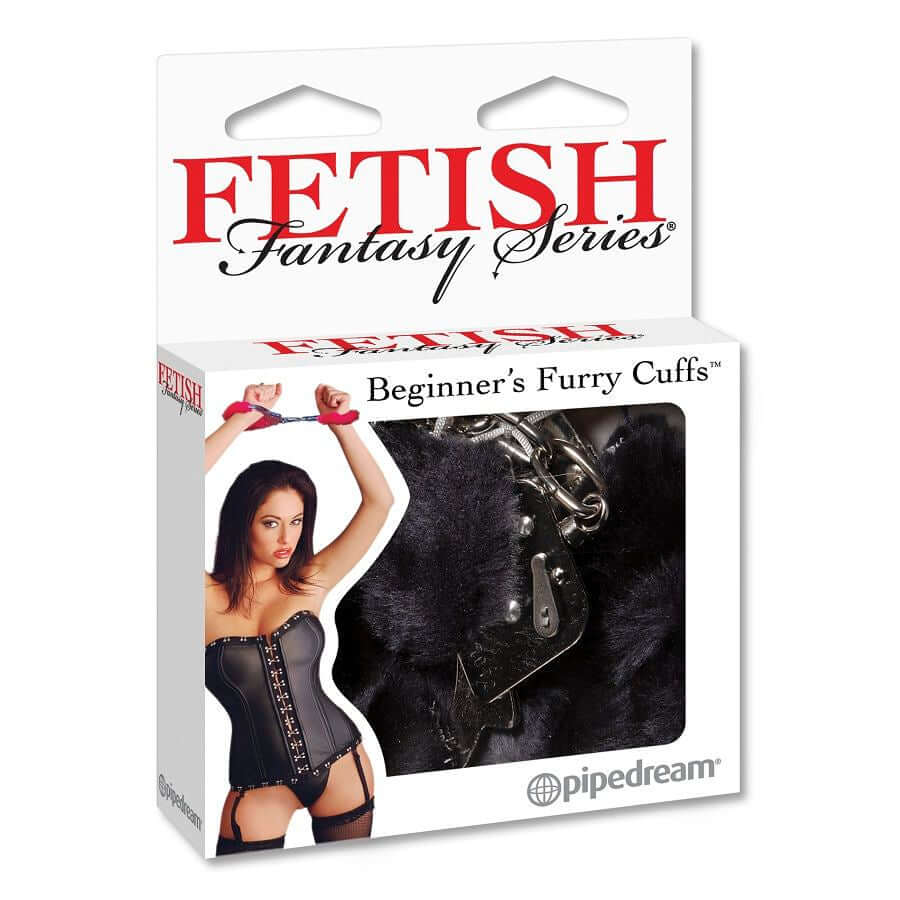 FETISH FANTASY SERIES - FURRY CUFFS PRETO - Sexshoptuga  Sexshoptuga 