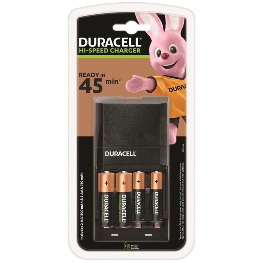 DURACELL - CARREGADOR 45MIN. + 2xAA 1700mAh + 2xAAA 750mAh - Sexshoptuga 