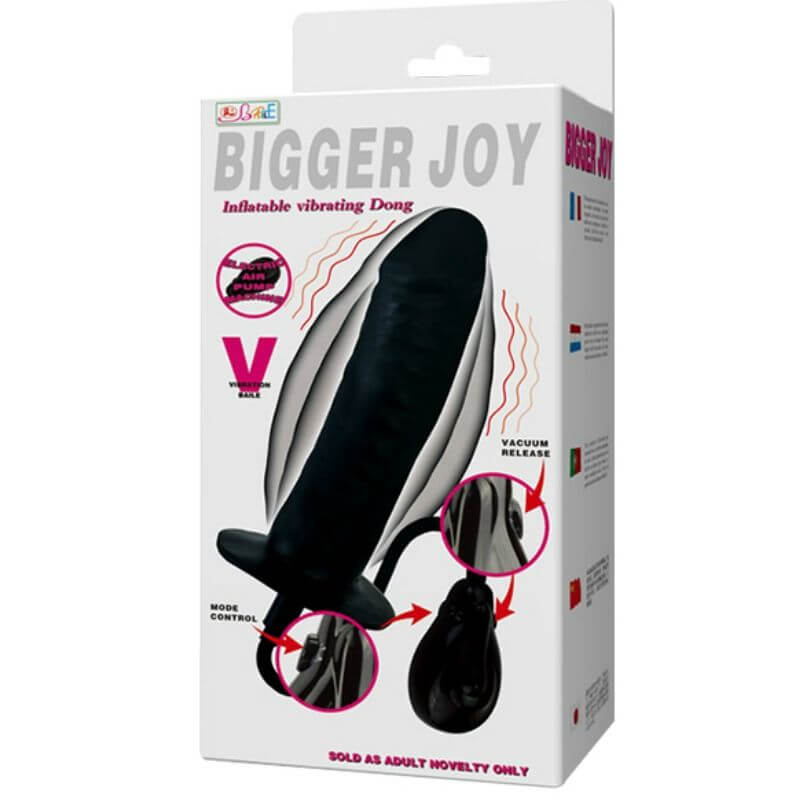 BAILE - DILDO INFLVEL BIGGER JOY COM VIBRAO 16 CM - Sexshoptuga  Sexshoptuga 