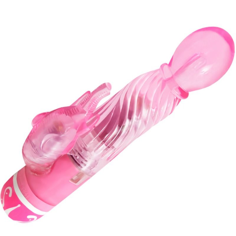 BAILE - VIBRADOR MULTIVELOCIDADE COM ESTIMULADOR ROSA - Sexshoptuga 