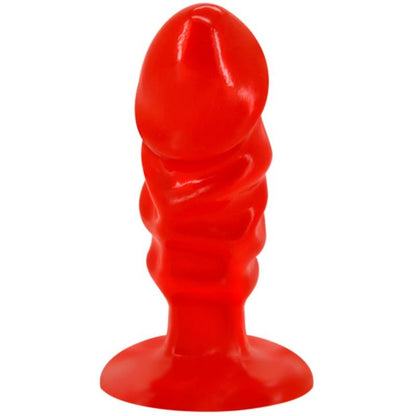 BAILE - PLUG ANAL UNISEXO COM VENTOSA VERMELHA - Sexshoptuga 