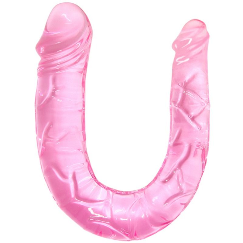 BAILE - DUPLO DONG DILDO ROSA DUPLO - Sexshoptuga  Sexshoptuga 