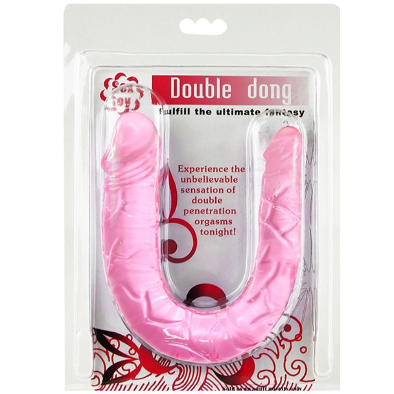 BAILE - DUPLO DONG DILDO ROSA DUPLO - Sexshoptuga  Sexshoptuga 