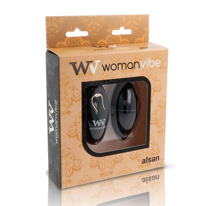 WOMANVIBE - ALSAN EGG CONTROLE REMOTO PRETO SILICONE PRETO - Sexshoptuga 