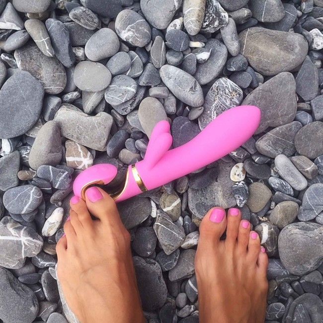 G-VIBE - VIBRADOR G-RABBIT ROSA RAMPANT BUNNY - Sexshoptuga 