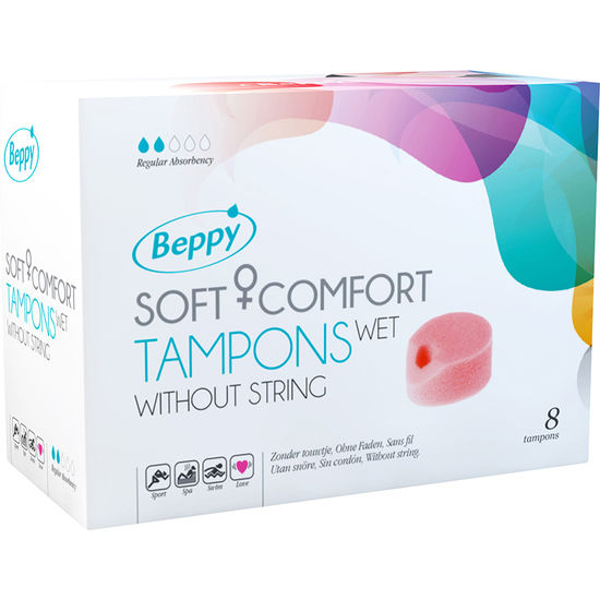 BEPPY - SOFT COMFORT TAMPONS WET 8 UNITS - Sexshoptuga  Sexshoptuga 