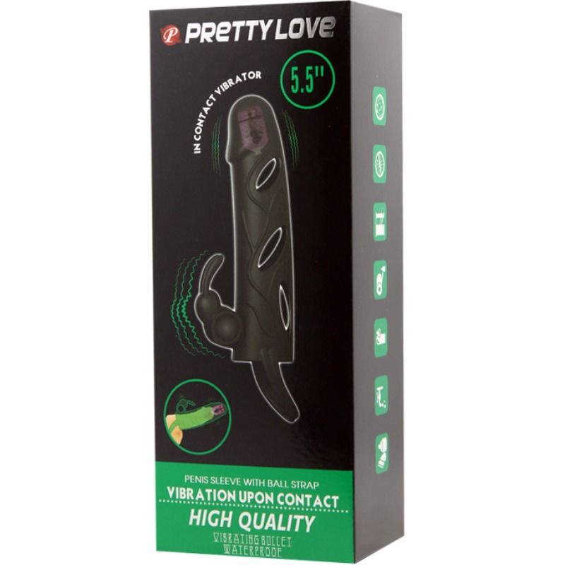 PRETTY LOVE - CAPA DE SILICONE COM VIBRAO 14 CM 2.0 - Sexshoptuga  Sexshoptuga 