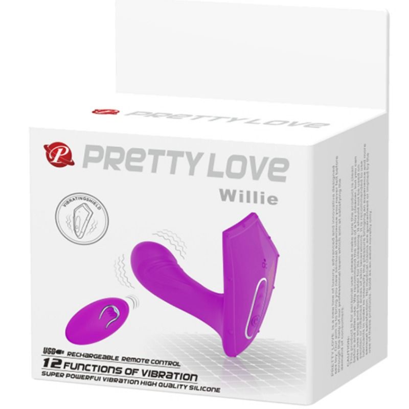 PRETTY LOVE - ESTIMULADOR DE CONTROLE REMOTO LOVE WILLIE - Sexshoptuga  Sexshoptuga 