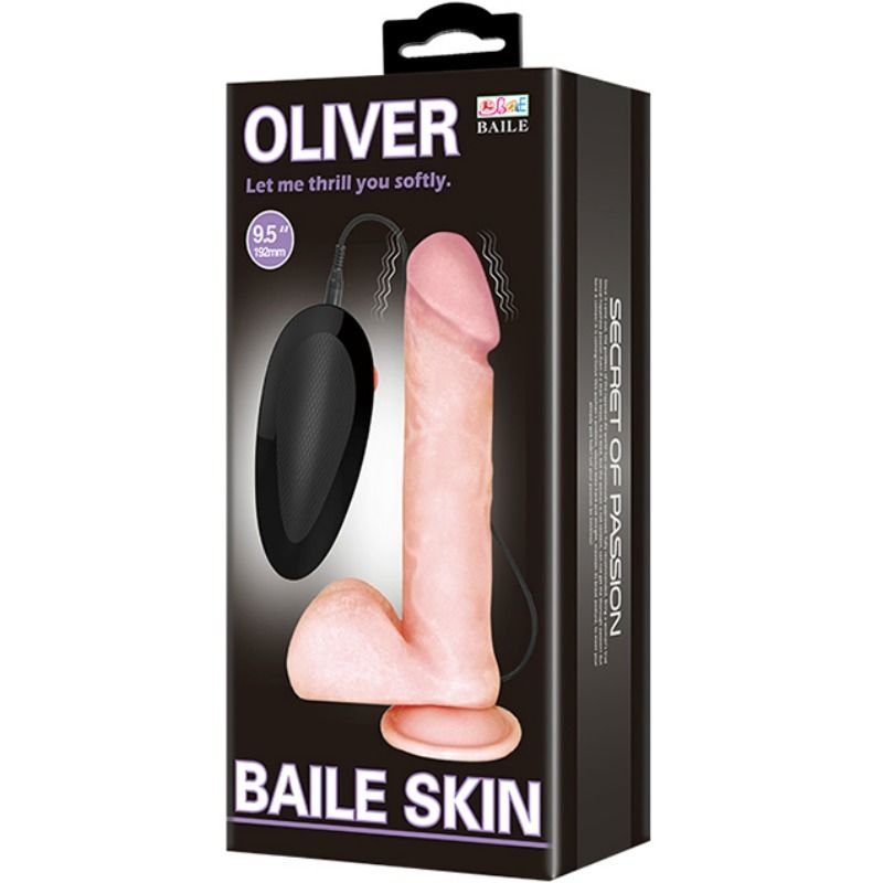 BAILE - OLIVER DILDO REALÍSTICO COM VIBRAO - Sexshoptuga 