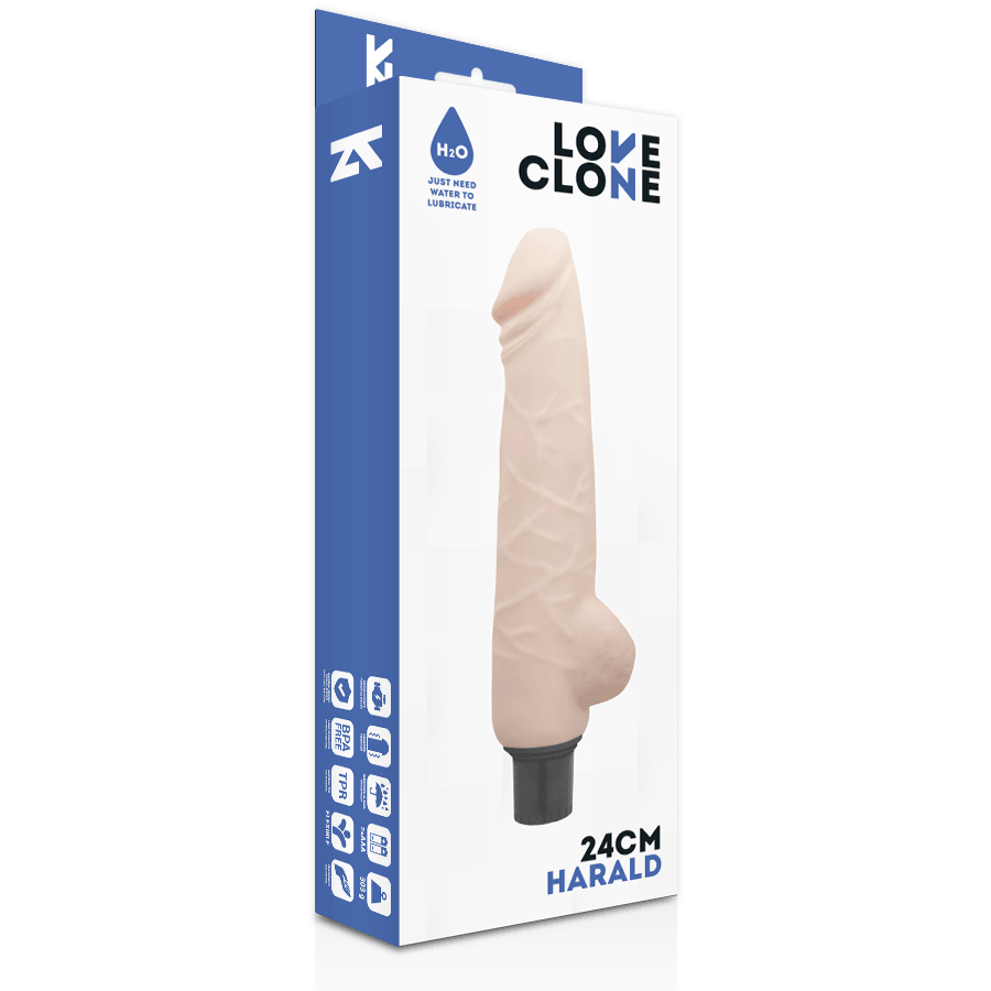 LOVECLONE - VIBRADOR AUTO LUBRIFICANTE HARALD 24 CM -O- 4 CM - Sexshoptuga 