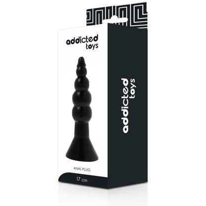 ADDICTED TOYS - PLUG ANAL 17 CM PRETO - Sexshoptuga 