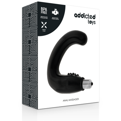 ADDICTED TOYS - MASSAGEIRO ANAL PRETO - Sexshoptuga 