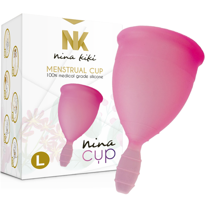 NINA KIKÍ - COPO MENSTRUAL ROSA - TAMANHO L - Sexshoptuga 