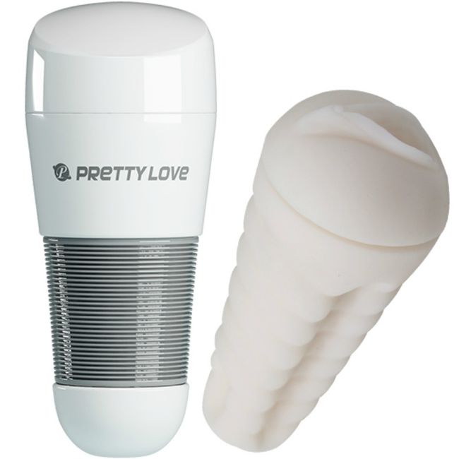 PRETTY LOVE - MASTURBADOR DE VAGINA KITTY WHITE - Sexshoptuga  Sexshoptuga 