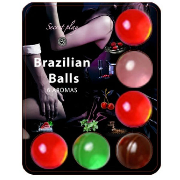 SECRETPLAY - BRAZILLIAN BALLS LUBRIFICANTE HOT BALLS 6 UNIDADES - Sexshoptuga  Sexshoptuga 