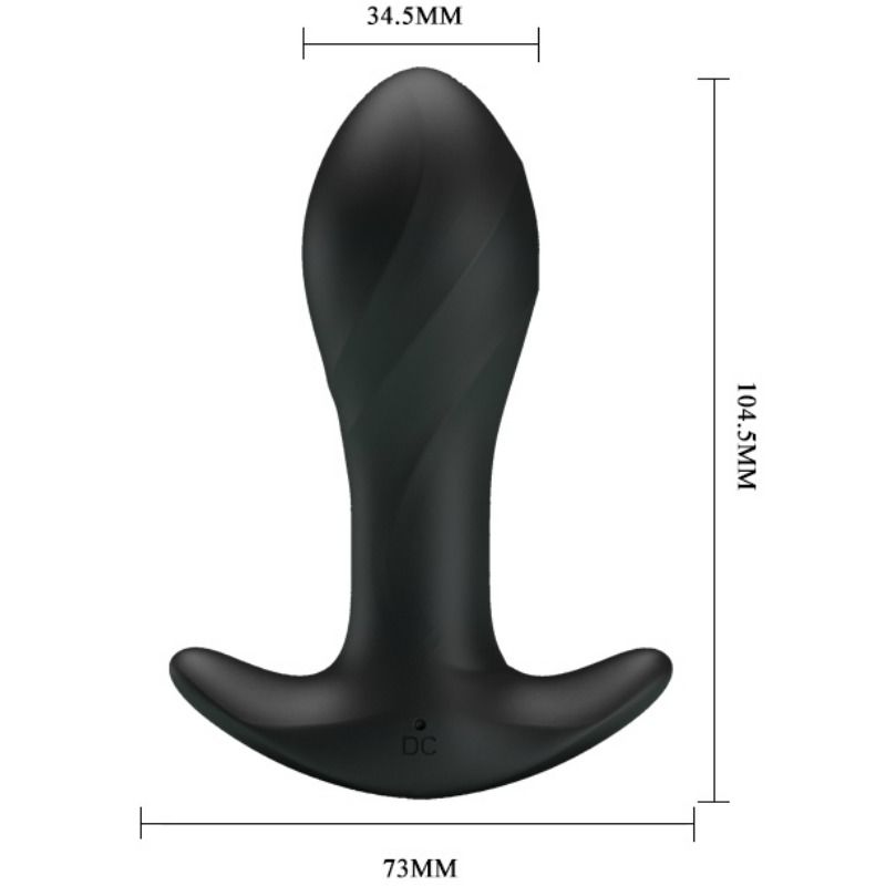 PRETTY LOVE - VIBRADOR ANAL PRETO PRETO AMOR - Sexshoptuga 