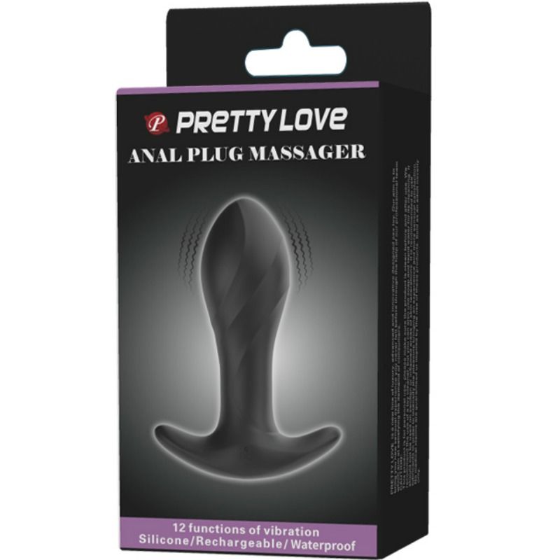 PRETTY LOVE - VIBRADOR ANAL PRETO PRETO AMOR - Sexshoptuga 