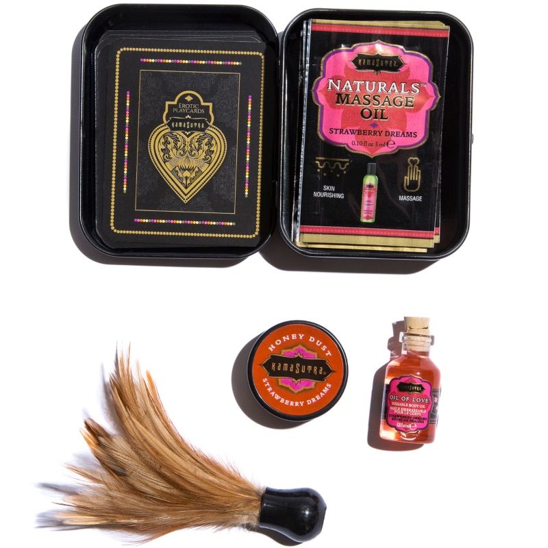 KAMASUTRA - WEEKENDER TIN KIT MORANGO SONHOS MORANGO - Sexshoptuga 